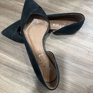 FS NY Black Women's suede flat Shoes